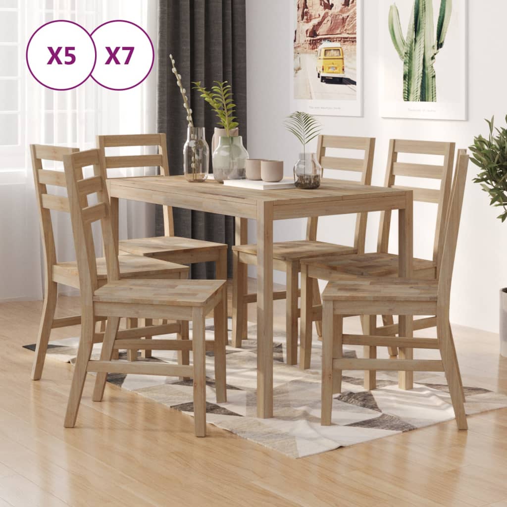 vidaXL Dining Set Outdoor Garden Table and Chair Furniture Solid Wood Acacia-2