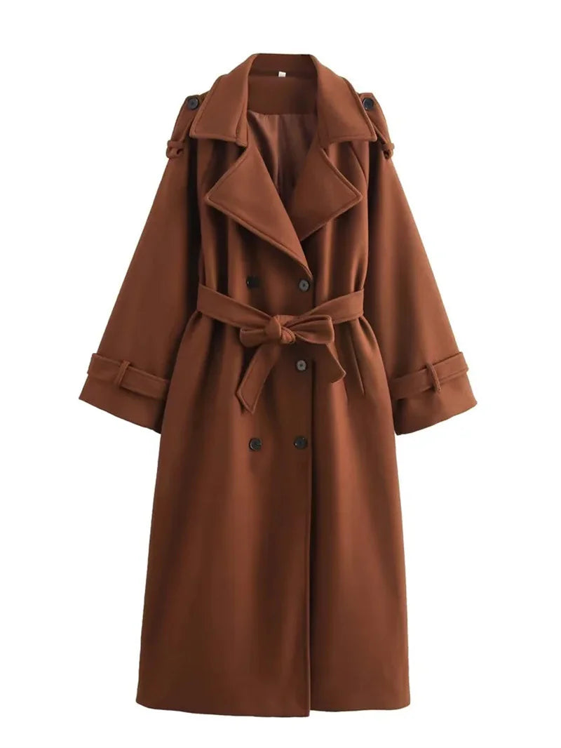 Women's Double-Breasted Wool Coat