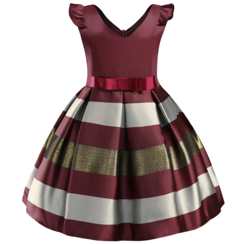 baby-girls-flower-striped-dress