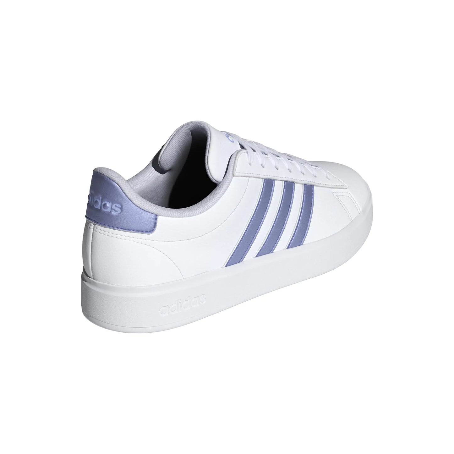 adidas Women's Grand Court 2.0 Tennis Shoe 6 White/Blue Spark Met./Blue Spark