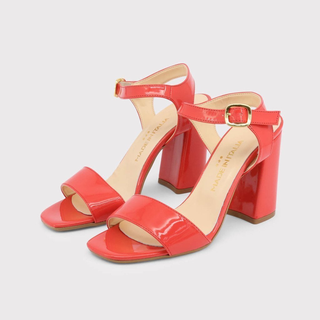 Patent Leather High Heel Sandals - American Smart