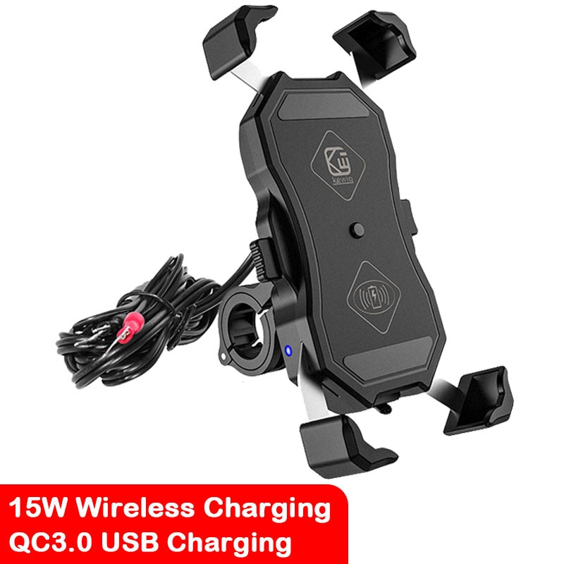 Motorcycle/Bike Phone Holder with Wireless Fast Charging