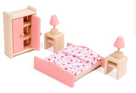 High-end DIY creative puzzle mini simulation small furniture play house children's wooden toys