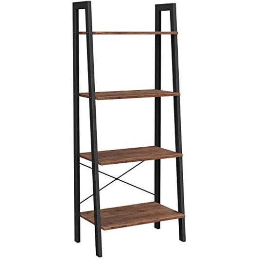 VASAGLE ALINRU Ladder Shelf, 4-Tier Bookshelf, Storage Rack Shelves, Bathroom,
