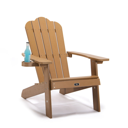 TALE Adirondack Chair Backyard Outdoor Furniture Painted Seating With Cup Holder
