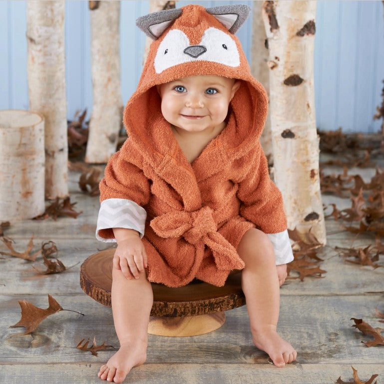 style: B, Size: S - Children's Hooded Absorbent Animal-shaped Bathrobe