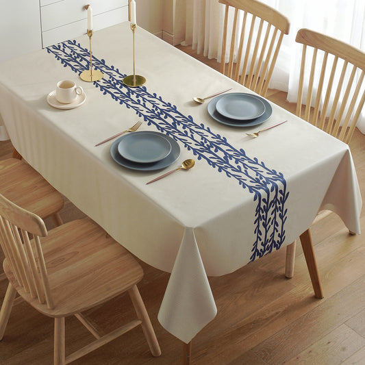 Color: Wicker, Bedding Size: 80x120cm - Tablecloth Waterproof, Anti-Scald, Oil-Proof, Disposable Pvc Coffee Table Pad Nordic Rectangular Plastic Dining Table