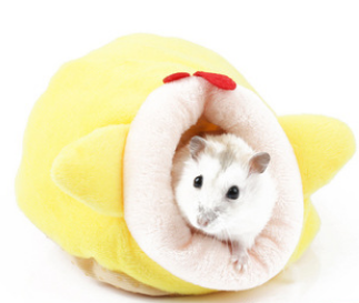 Size: S, Color: Random-Baby chicken, style:  - Hamster Winter Warm Products Squirrel Chinchilla Cotton Nest Bite Winter Sleeping House Small Rabbit House Appliances