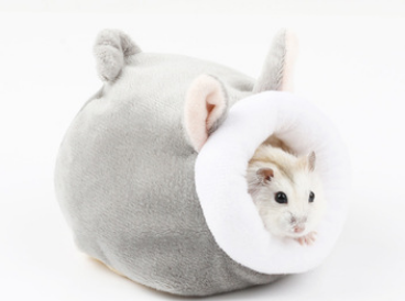 Size: S, Color: Random-Baby mouse, style:  - Hamster Winter Warm Products Squirrel Chinchilla Cotton Nest Bite Winter Sleeping House Small Rabbit House Appliances