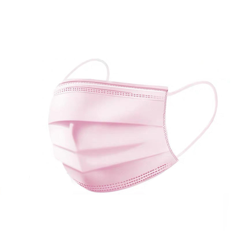 Color: Pink 50pcs - Professional Medical Mask Disposable 3-Ply Face Mask Antiviral Medical-Surgical Mask