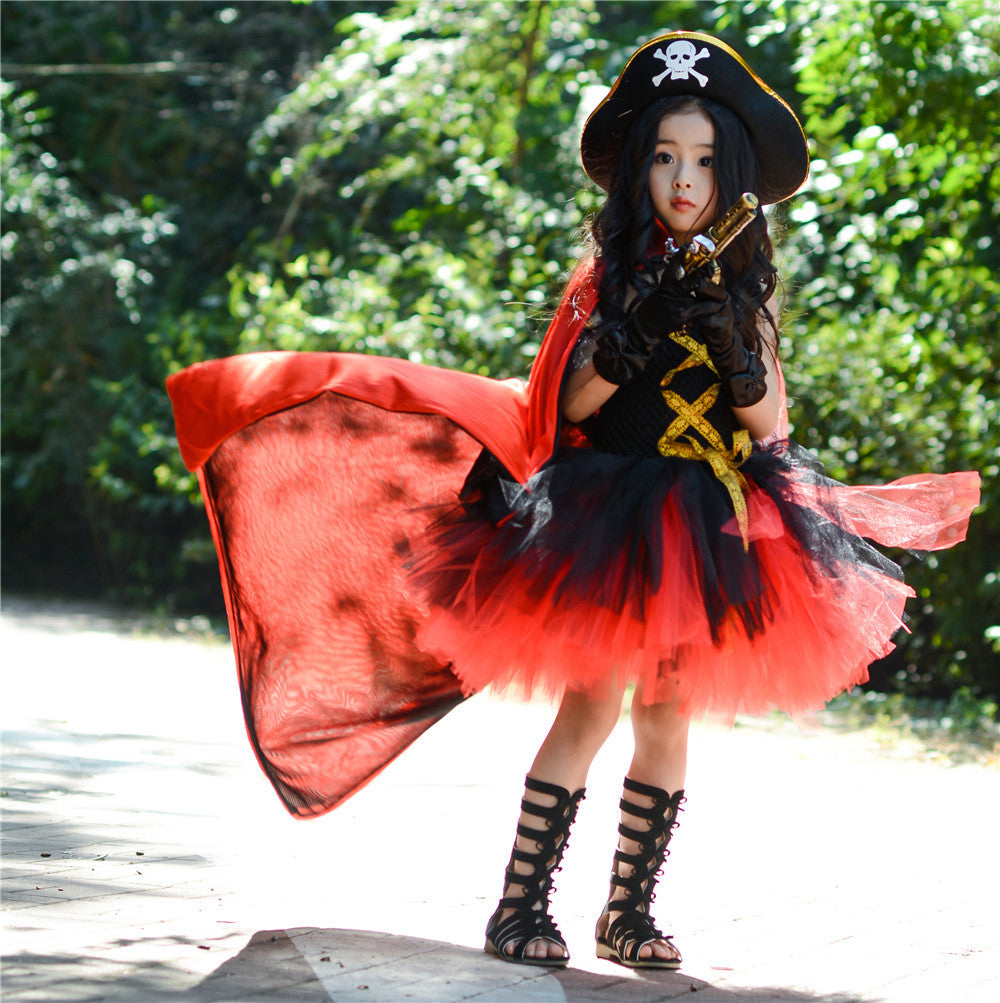 Size: 33, Color: Shoes - girl''s Halloween Dress Suit cos pirate costume