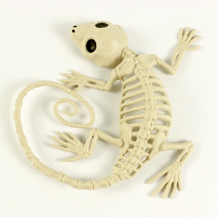 Size: 20cm, style: Gecko - Halloween Decoration Artificial Animal Skeleton