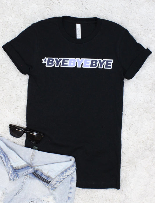 ByeByeBye Tee Shirts -Lots of Color Options - For Your Ultimate Boy Band 90s Party! - American Smart
