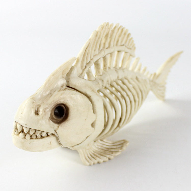 Size: 25cm, style: Fish - Halloween Decoration Artificial Animal Skeleton