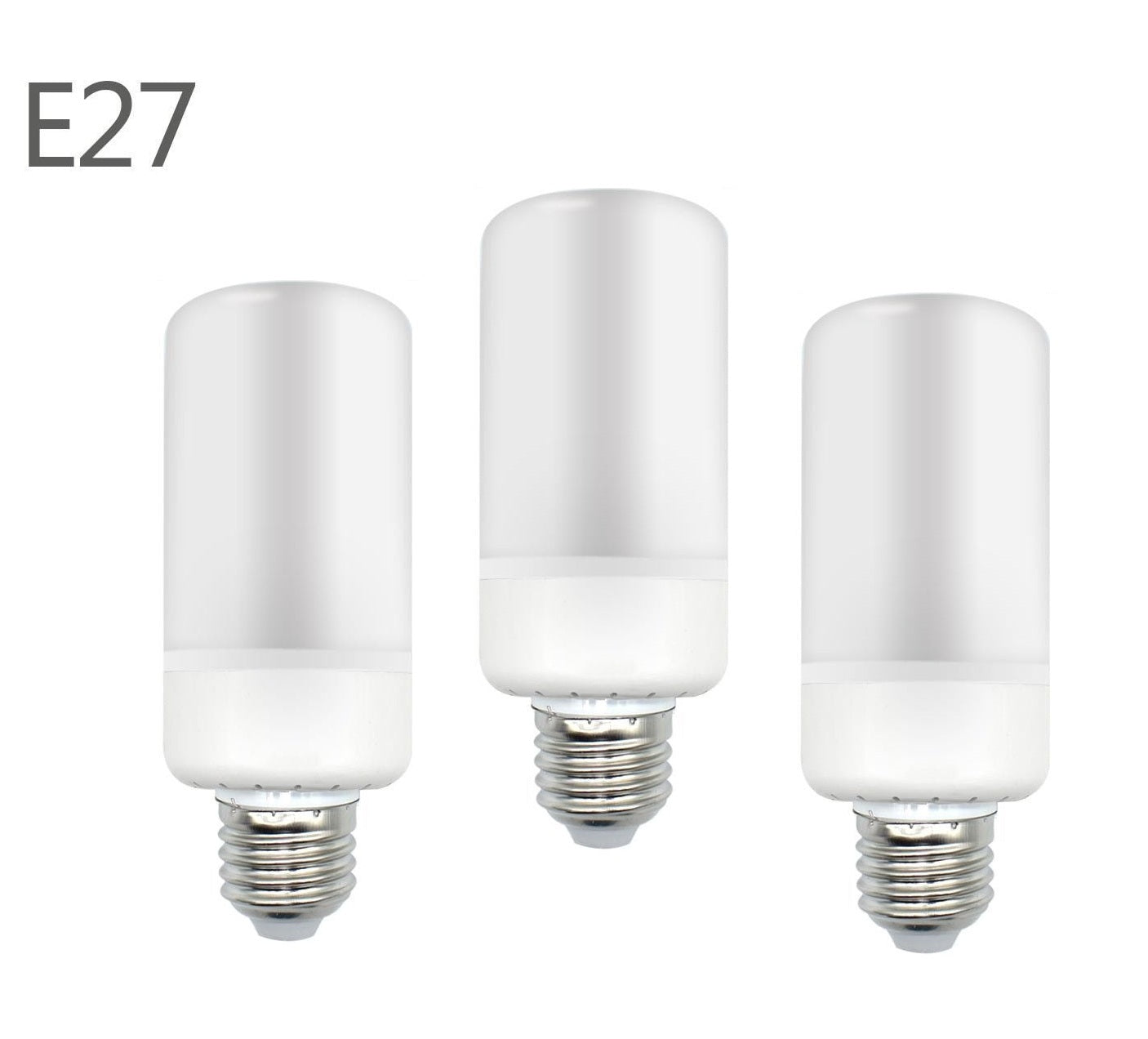 Style: E27, Quantity: 3 - LED flame light