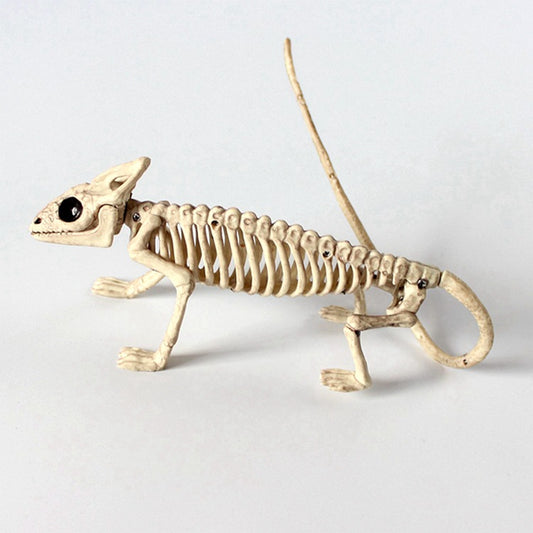 Size: 43cm, style: Lizard - Halloween Decoration Artificial Animal Skeleton