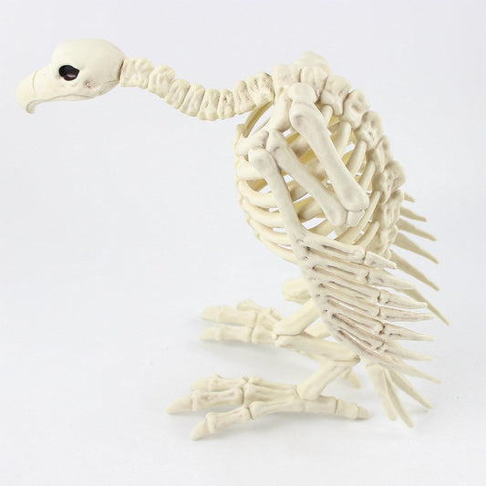 Size: 27cm, style: Bald - Halloween Decoration Artificial Animal Skeleton