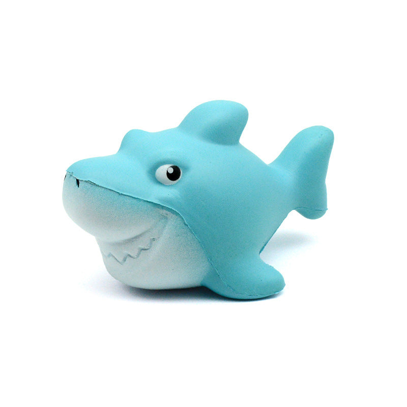 Slow rebound shark decompression toy