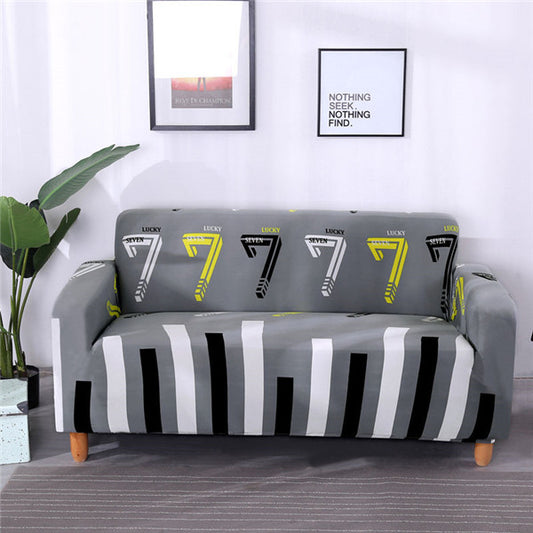 Color: H, Size: 3 seat - Sofa Cover Cute Cats Pattern Sectional Couch Cover All-inclusive Couch Cover Furniture Protector