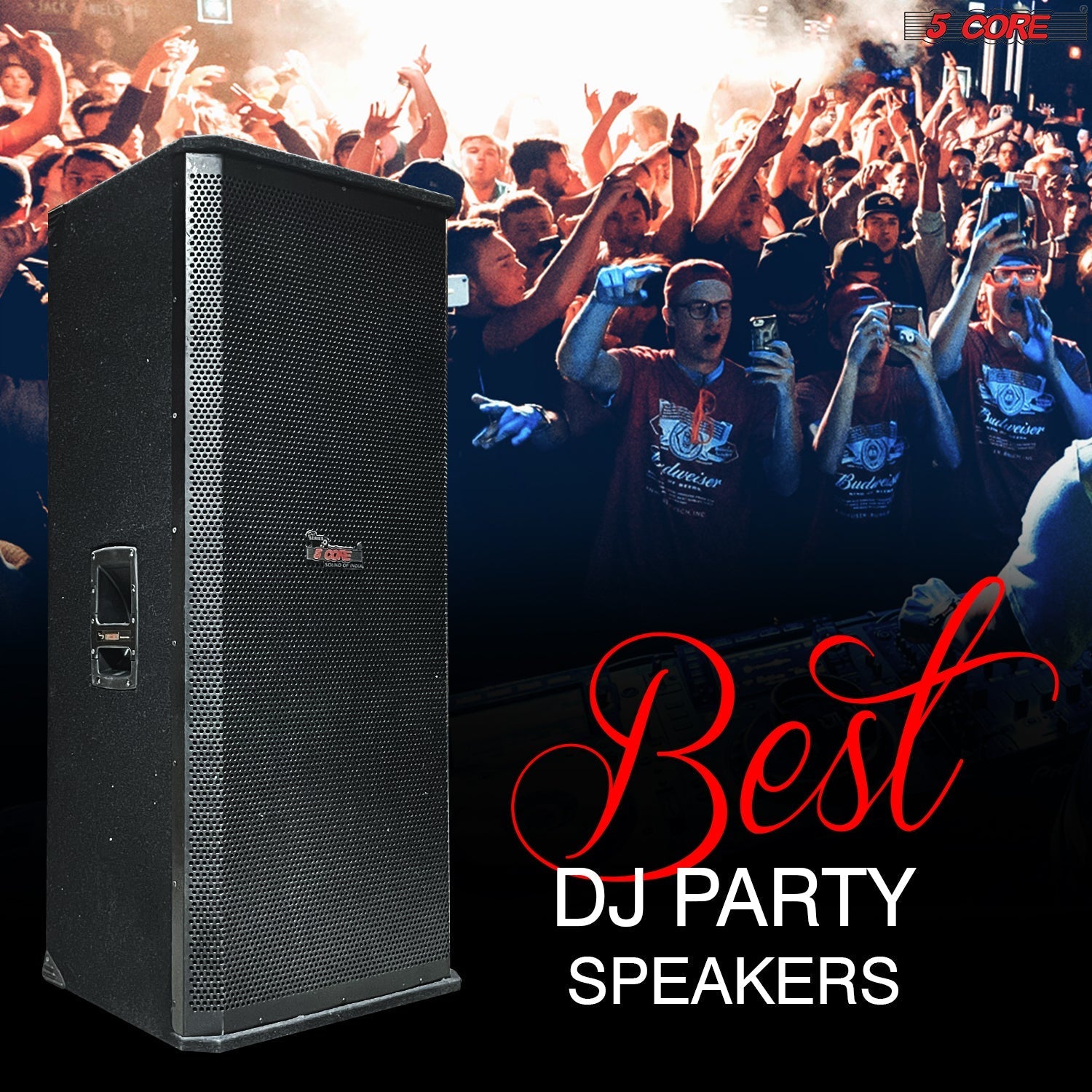 5 Core 2 Pieces DJ Speakers 15 inch Outdoor Speaker System Pro Pa Party Monitor Speaker PMPO Wooden 15X2 1250 FX CPT 2PCS-11