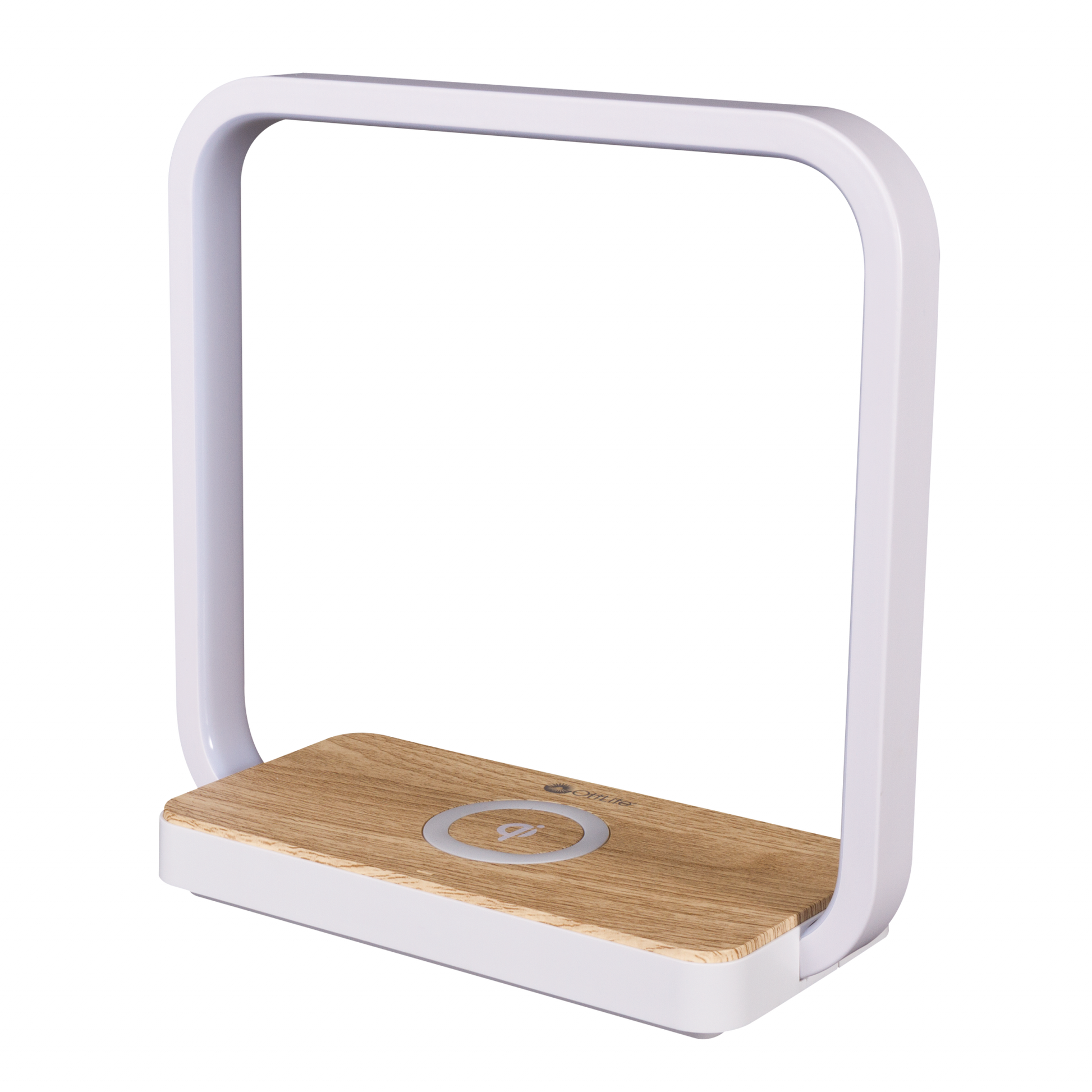 Contemporary White Wireless Phone Charger - American Smart