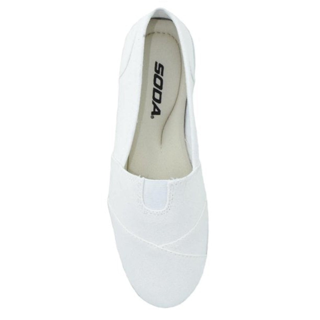 White Canvas Slip-On Shoes - American Smart