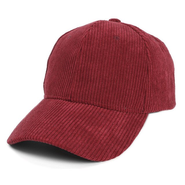 Summer Solid Corduroy Baseball Caps