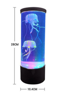 Size: Small - LED Jellyfish Night Light USB Charging Children Night Lamp Color Changing Relaxing Desktop Table LED Lamps Kids Christmas Gift