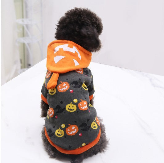 style: Style5, Size: M - Halloween Pet Funny Black Skull Horror Make-up Cat Accessories Pet Dress Up Costume