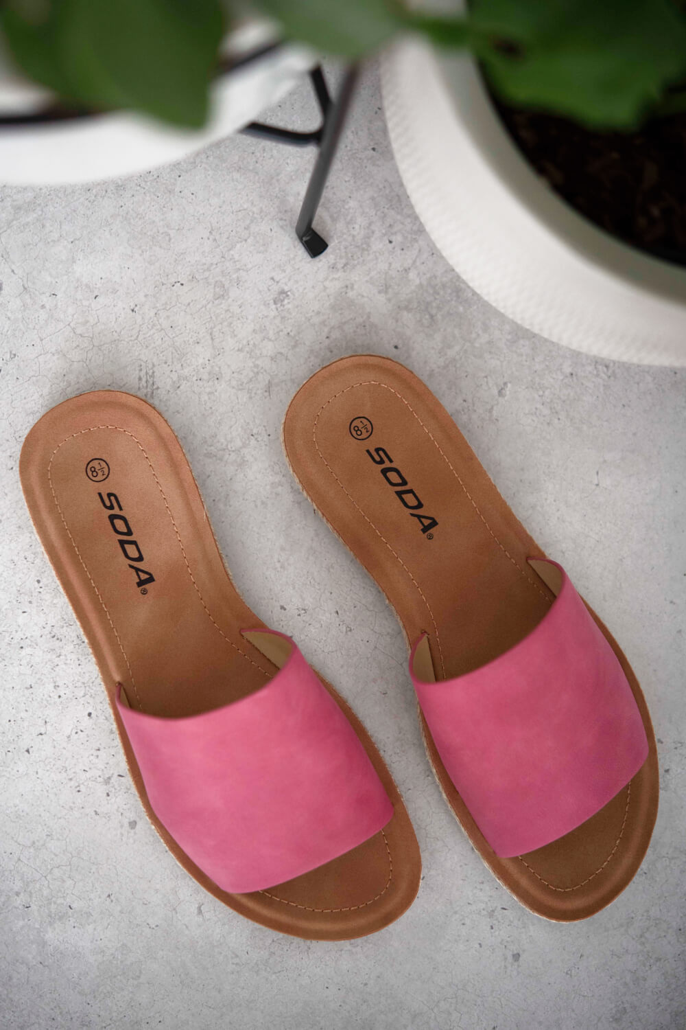 Pink Casual Slide Sandals - American Smart