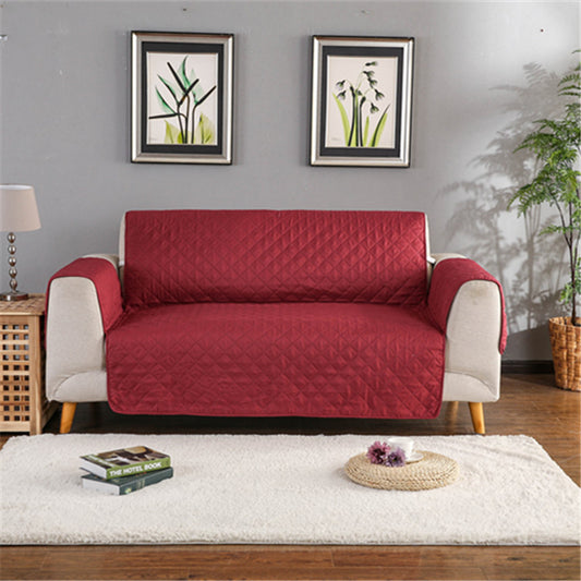 Size: 195x130cm, Color: Red - Sofa Reversible Slipcover Furniture Protector