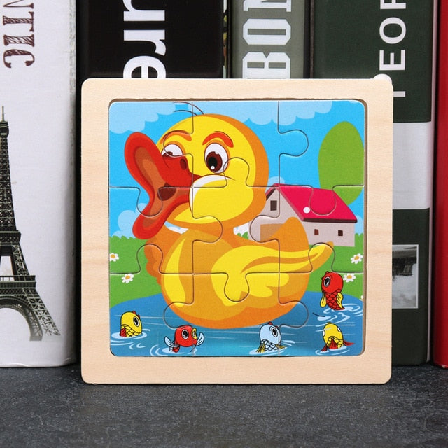 Small Size Kids Toys Wooden 3D Puzzle