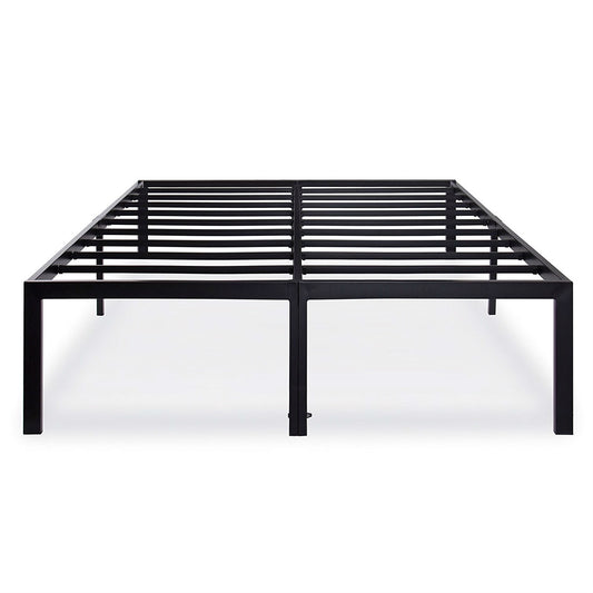 King size 18-inch High Rise Heavy Duty Metal Platform Bed Fame with Steel Slats - American Smart