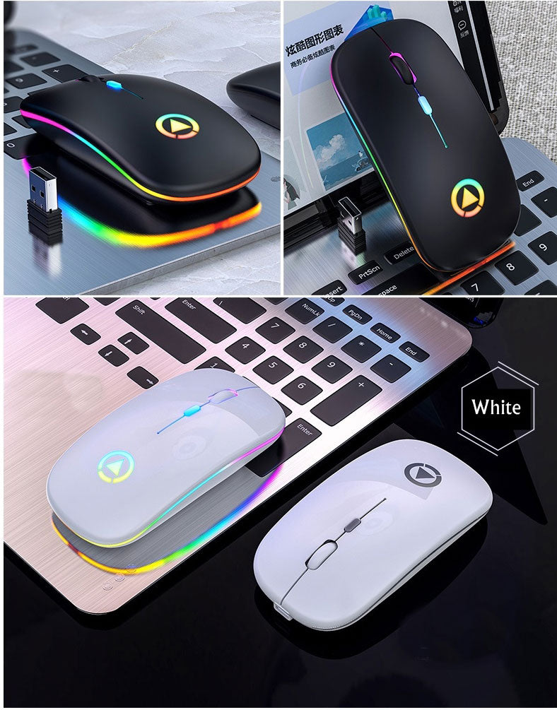 2.4GHz RGB Wireless USB Rechargeable Mouse - American Smart