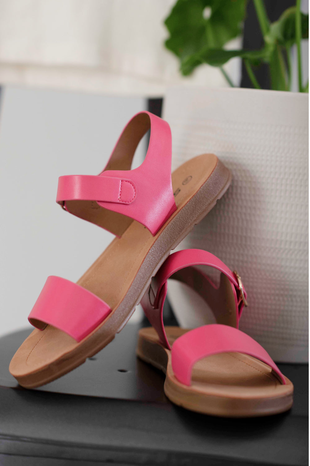 Pink Buckle Sandals - American Smart